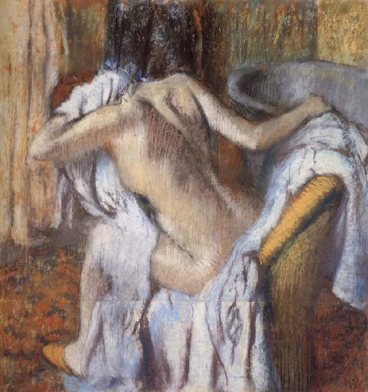 Germain Hilaire Edgard Degas After the Bath,Woman Drying Herself France oil painting art